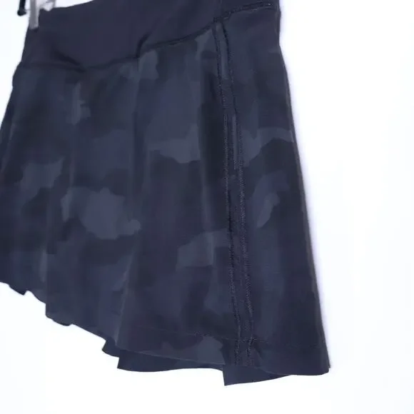 LULULEMON Pace Rival Skirt Mid Rise Heritage 365 Camo Deep Coal Multi Women's 4